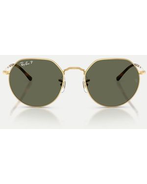Ray-Ban Jack Irregular Polarised Sunglasses With Lens - Green
