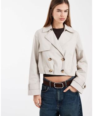New Look – cropped-trenchjacke - Weiß