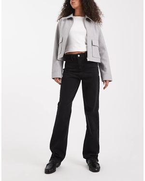 Pieces Kelly High Waisted Straight Leg Jeans - Black
