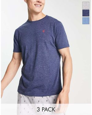 Farah 3 Pack T-Shirts - Blue