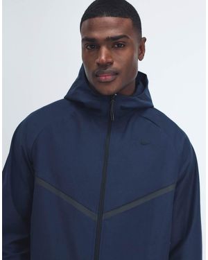 Nike Tech Shori Full Zip Hoodie Track Jacket - Blue