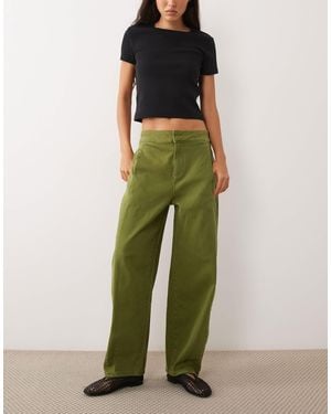 Vila Barrel-leg-jeans - Grün