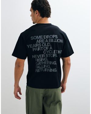 Rains 41580 Short Sleeve Logo Relaxed T-shirt With Back Print - Blue