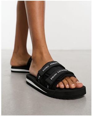 Giorgio Armani Logo Slides - Black