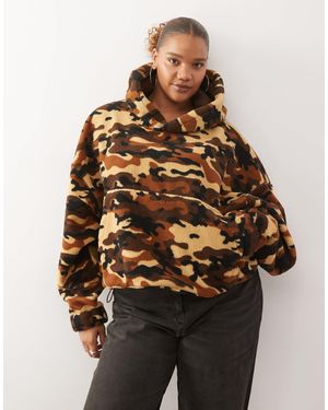 Collusion Plus Camo Borg Hoodie - Green