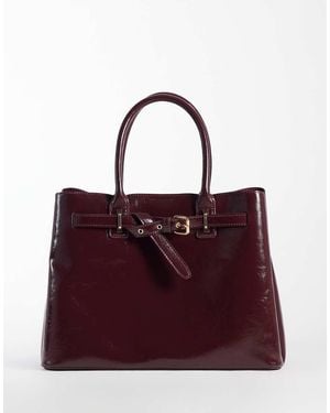 New Look Bolso Tote Con Cinturón De Piel Sintética En-Rojo