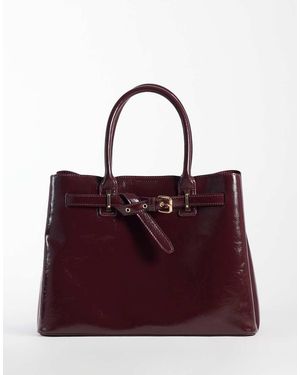 New Look Tote Tas Van Imitatieleer Met Riem - Rood