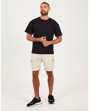 Brave Soul Belted Pocket Detail Shorts - Natural