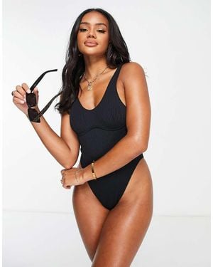 Candypants Costume Da Bagno A Coste Con Ferretto - Blu