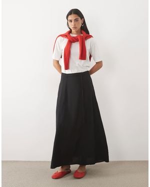 Mango Teen maxirock mit gürtel - Weiß
