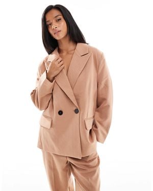 Vero Moda Tailored Herringbone Blazer - Natural