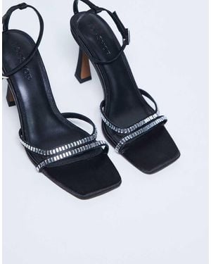 TOPSHOP Fifi Embellished Flare Heel Sandal - Blue