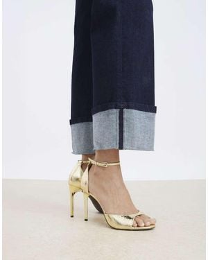 River Island Closed Back Open Toe Heels - Blue
