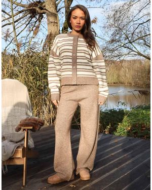 SIMMI Luci Fluffy Knit Trousers - Brown