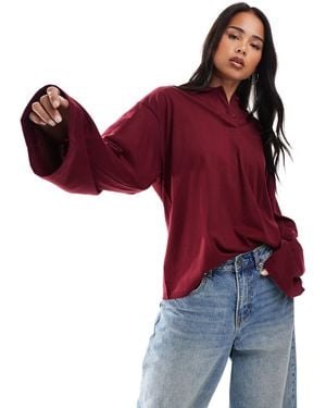 JJXX Long Sleeve Polo - Red
