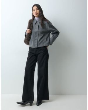 JJXX Wool Look Short Jacket - Gray