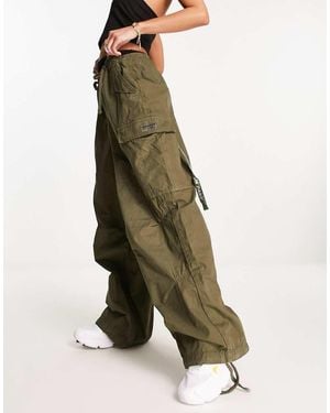 Superdry Baggy Parachute Trousers - Green