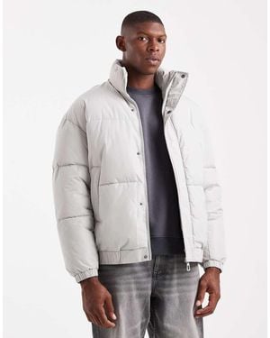 Only & Sons Oversized Cuffed Puffer Jacket - White