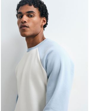 ASOS Standard Raglan Sweater With Contrast Sleeves - Blue