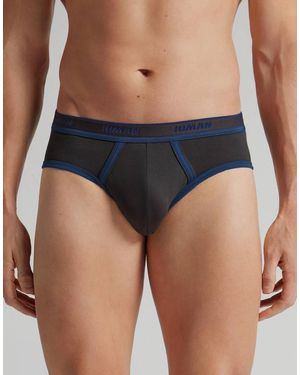 Intimissimi Superior Cotton Briefs With Logo - Blue
