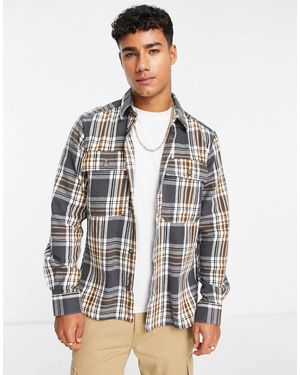 Only & Sons Flannel Overshirt - White