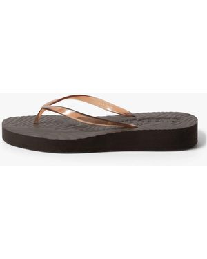Sleeper Tapered Platform Flip Flops - White