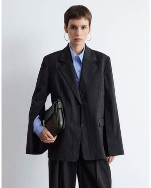 & Other Stories Co-ord Blazer With Cinch Back Detail - Blue