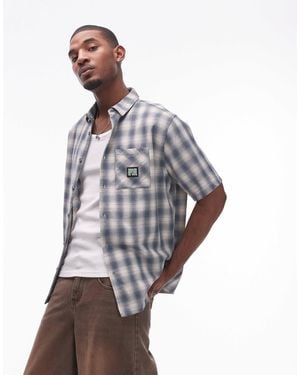 Rip Curl Raw energy - chemise à manches courtes et carreaux écossais - ivoire - Gris