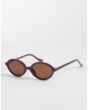 Vero Moda Oval Frame Sunglasses - Brown