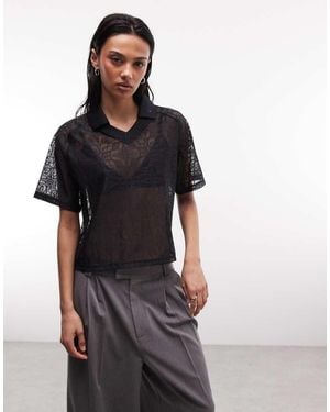 Nike Street Lace Polo Jersey - Black