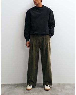 House Of Sunny Cord Wide Leg Trouser - Black