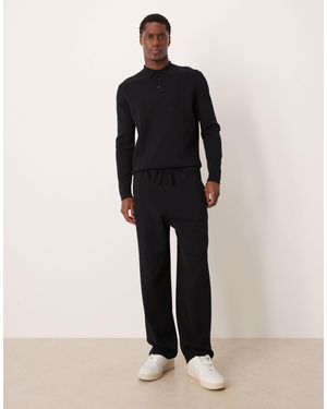 ASOS Compact Knit Sweatpants - Black