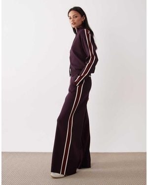 Mango Barneda Knitted Straight Trouser Co-ord - Red