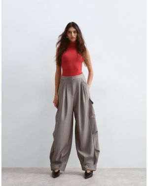 ARRANGE Dillon Tailored Slouchy Cargo Trouser - Grey