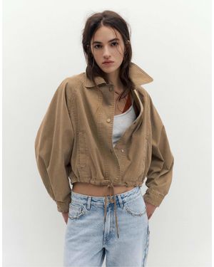 Pull&Bear – kurze jacke - Braun