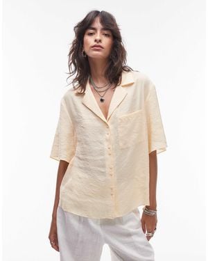 TOPSHOP Co-ord Super Soft Cupro Shirt - Natural