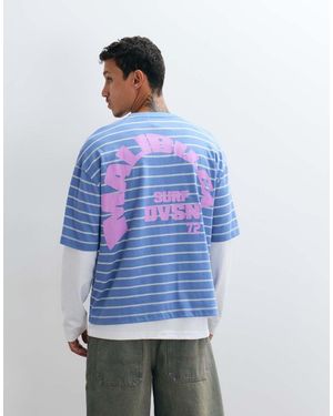 ASOS Boxy Oversized T-shirt With Graphic - Blue