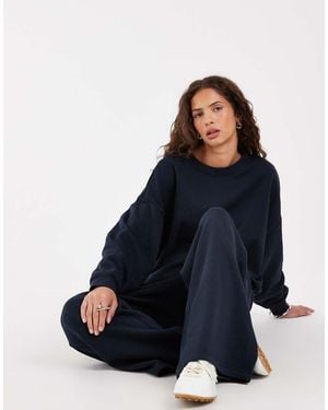 Pieces Oversized Sweatshirt Co-ord - Blue