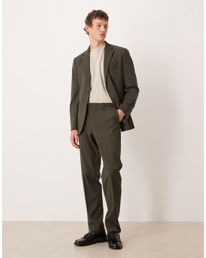 Mango Milan Slim Fit Tailored Trouser Co-ord - Natural
