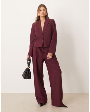 Y.A.S High Waisted Tailo Trousers Co-ord - Red