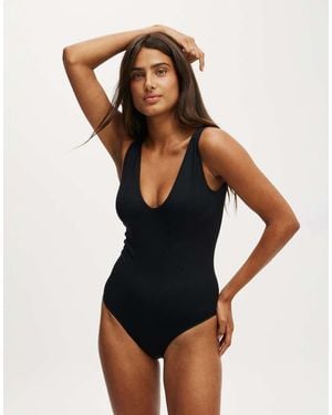 Cotton On Seamless Plunge Bodysuit - Blue
