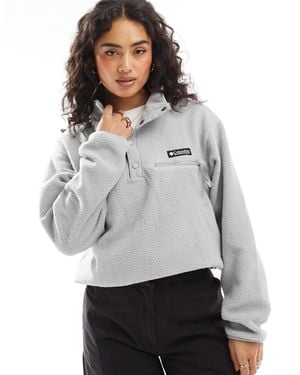 Columbia – helvetia – kurz geschnittenes fleece-sweatshirt - Grau