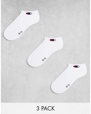Champion 3 Pack Quarter Socks - White