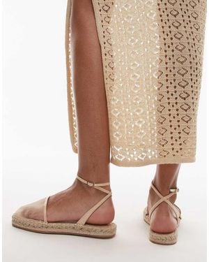 TOPSHOP Hailey Two Part Espadrille - Natural