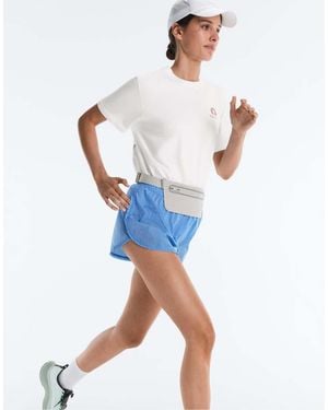 Oysho Striped Technical Shorts - Blue