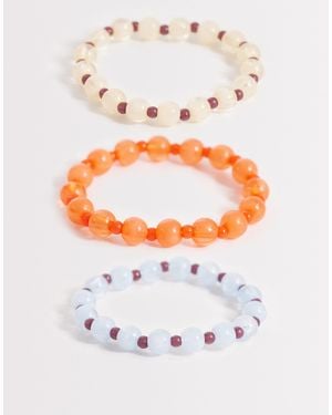 ONLY 3-pack Beaded Bracelet - Grey