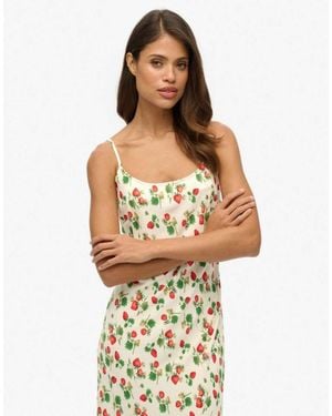 Superdry Bias Cut Maxi Slip Dress - Red