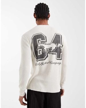 Hollister Long Sleeve Top Wth Motor Graphic - White