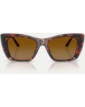 Michael Kors Tokyo eckige polarisierte sonnenbrille mit em glas - Natur
