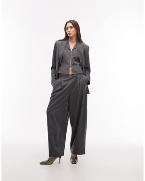 Collusion Broek Met Ballonpijpen En Asymmetrische Tailleband - Grijs